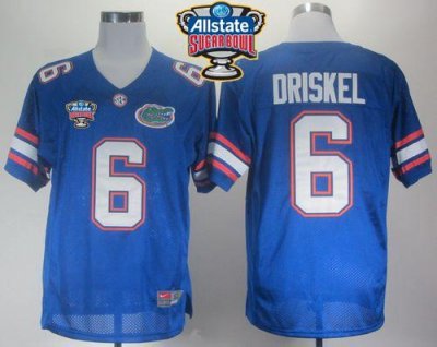 Jerseys Factory Cheap Gators #6 Jeff Driskel Blue Allstate Sugar