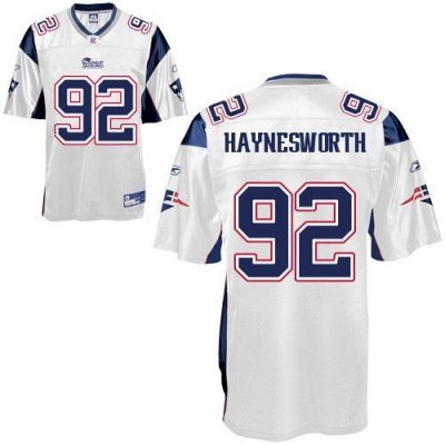 Jerseys Factory Cheap Patriots #92 Albert Haynesworth White Stit