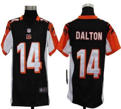Jerseys Factory Cheap Nike Bengals #14 Andy Dalton Black Team Co