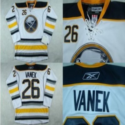 Jerseys Factory Cheap Sabres #26 Thomas Vanek Embroidered White