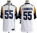 Jerseys Factory Cheap Nike Rams #55 James Laurinaitis White Men'