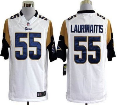 Jerseys Factory Cheap Nike Rams #55 James Laurinaitis White Men'