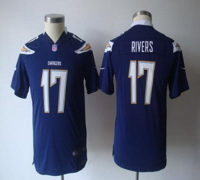 Jerseys Factory Cheap Nike Chargers #17 Philip Rivers Navy Blue