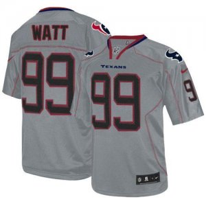 Jerseys Factory Cheap Nike Texans #99 J.J. Watt Lights Out Grey