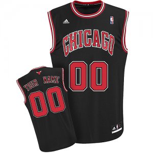 Jerseys Factory Cheap Bulls Personalized Authentic Black NBA Jer