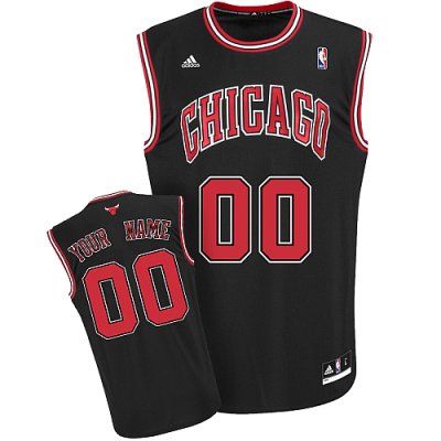 Jerseys Factory Cheap Bulls Personalized Authentic Black NBA Jer