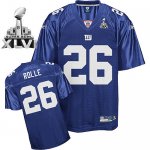 Jerseys Factory Cheap Giants #26 Antrel Rolle Blue Super Bowl XL