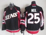 Jerseys Factory Cheap Senators #25 Chris Neil Black Throwback Em