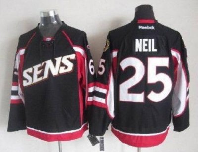 Jerseys Factory Cheap Senators #25 Chris Neil Black Throwback Em