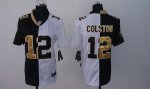 Jerseys Factory Cheap Nike Saints #12 Marques Colston Black/Whit