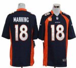 Jerseys Factory Cheap Nike Broncos #18 Peyton Manning Navy Blue