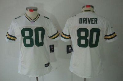 Jerseys Factory Cheap Nike Packers #80 Donald Driver White Women