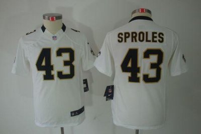 Jerseys Factory Cheap Nike Saints #43 Darren Sproles White Youth