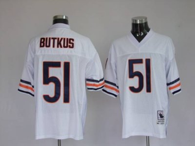 Jerseys Factory Cheap Mitchell & Ness Bears #51 Dick Butkus Whit