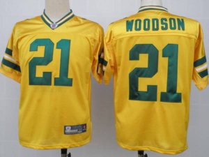 Jerseys Factory Cheap Packers #21 Charles Woodson Yellow Stitche