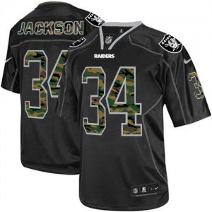 Jerseys Factory Cheap Nike Raiders #34 Bo Jackson Black Men's St