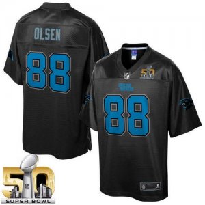 Jerseys Factory Cheap Nike Panthers #88 Greg Olsen Black Super B
