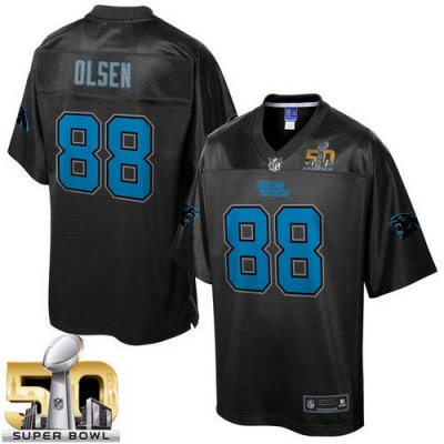 Jerseys Factory Cheap Nike Panthers #88 Greg Olsen Black Super B