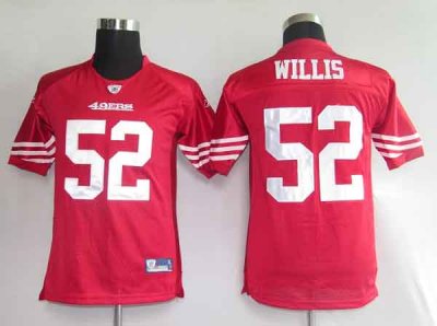 Jerseys Factory Cheap 49ers #52 Patrick Willis Red Embroidered Y