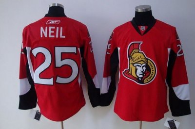 Jerseys Factory Cheap Senators #25 Chris Neil Embroidered Red NH
