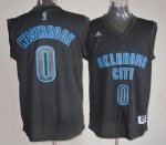 Jerseys Factory Cheap Thunder #0 Russell Westbrook Black on Blac