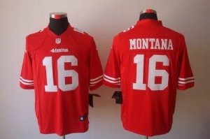 Jerseys Factory Cheap Nike 49ers #16 Joe Montana Red Team Color