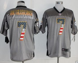 Jerseys Factory Cheap Nike Steelers #7 Ben Roethlisberger Grey M