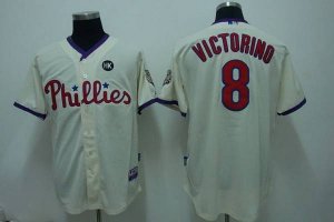 Jerseys Factory Cheap Phillies #8 Shane Victorino Embroidered Cr