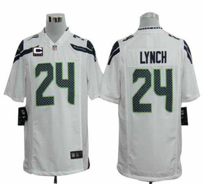 Jerseys Factory Cheap Nike Seahawks #24 Marshawn Lynch White Wit