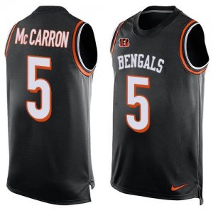 Jerseys Factory Cheap Nike Bengals #5 AJ McCarron Black Team Col