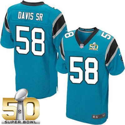 Jerseys Factory Cheap Nike Panthers #58 Thomas Davis Sr Blue Alt