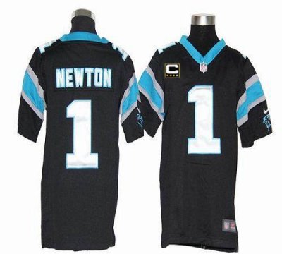 Jerseys Factory Cheap Nike Panthers #1 Cam Newton Black Team Col
