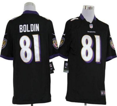 Jerseys Factory Cheap Nike Ravens #81 Anquan Boldin Black Altern