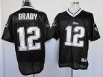 Jerseys Factory Cheap Patriots #12 Tom Brady Black Shadow Stitch