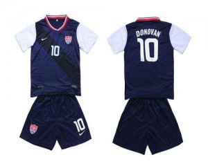 Jerseys Factory Cheap USA #10 Donovan 2012/2013 Blue Away Kid So