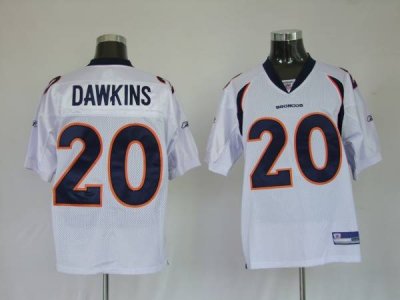 Jerseys Factory Cheap Broncos #20 Brian Dawkins White Stitched N
