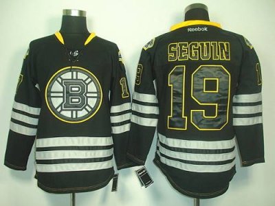 Jerseys Factory Cheap Bruins #19 Tyler Seguin Black Ice Embroide