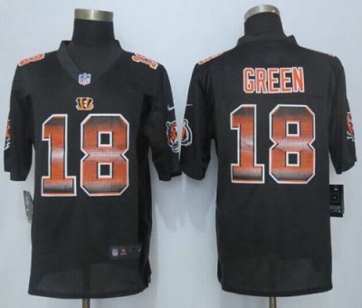 Jerseys Factory Cheap Nike Bengals #18 A.J. Green Black Team Col