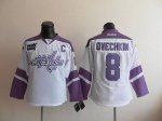 Jerseys Factory Cheap Capitals #8 Alex Ovechkin White/Purple Wom