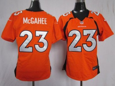 Jerseys Factory Cheap Nike Broncos #23 Willis McGahee Orange Tea