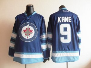 Jerseys Factory Cheap Jets #9 Evander Kane Embroidered Dark Blue