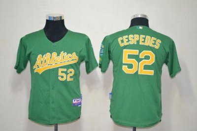 Jerseys Factory Cheap Athletics #52 Yoenis Cespedes Green Cool B