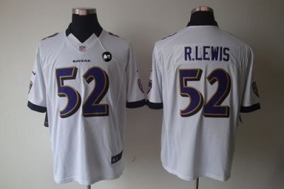 Jerseys Factory Cheap Nike Ravens #52 Ray Lewis White With Art P