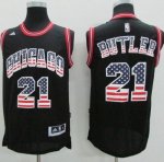 Jerseys Factory Cheap Bulls #21 Jimmy Butler Black USA Flag Fash