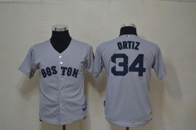Jerseys Factory Cheap Red Sox #34 David Ortiz Grey Cool Base Emb