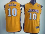 Jerseys Factory Cheap Revolution 30 Lakers #10 Steve Nash Yellow
