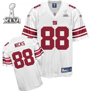 Jerseys Factory Cheap Giants #88 Hakeem Nicks White Super Bowl X