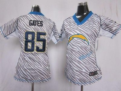 Jerseys Factory Cheap Nike Chargers #85 Antonio Gates Zebra Wome