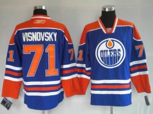 Jerseys Factory Cheap Oilers #71 Lubomir Visnovsky Embroidered L