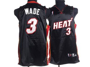 Jerseys Factory Cheap Heat #3 Dwyane Wade Embroidered Black NBA